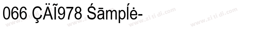 066 CAI978 Sample字体转换